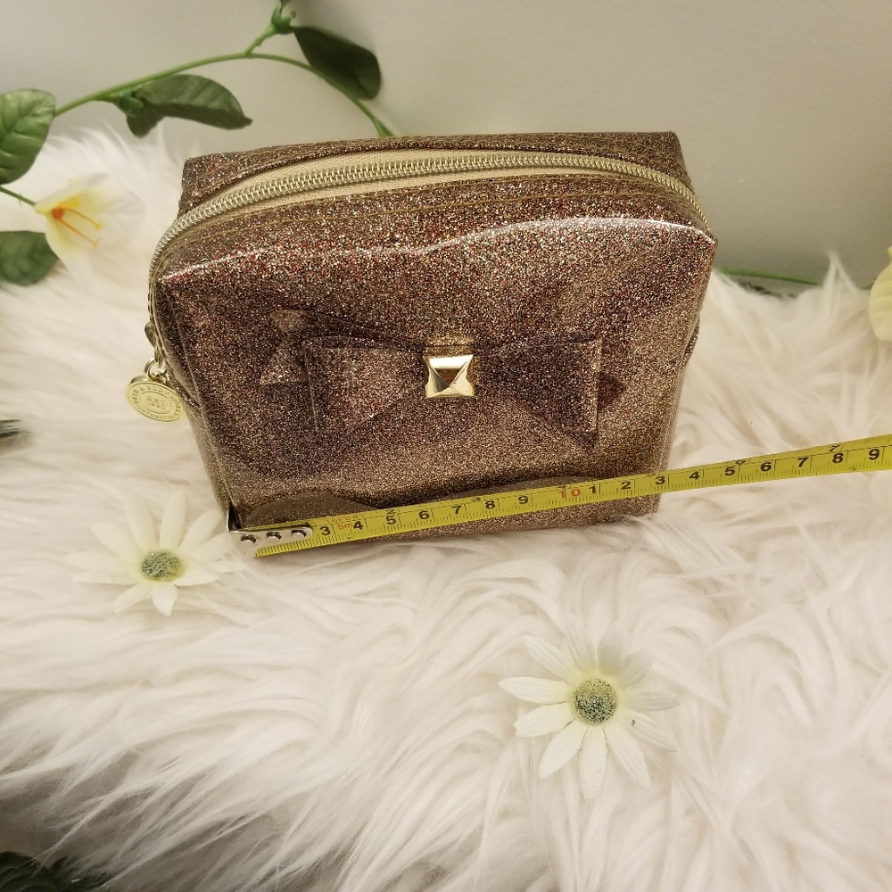 Small Gold Glitters Makeup Cosmetic Bag.